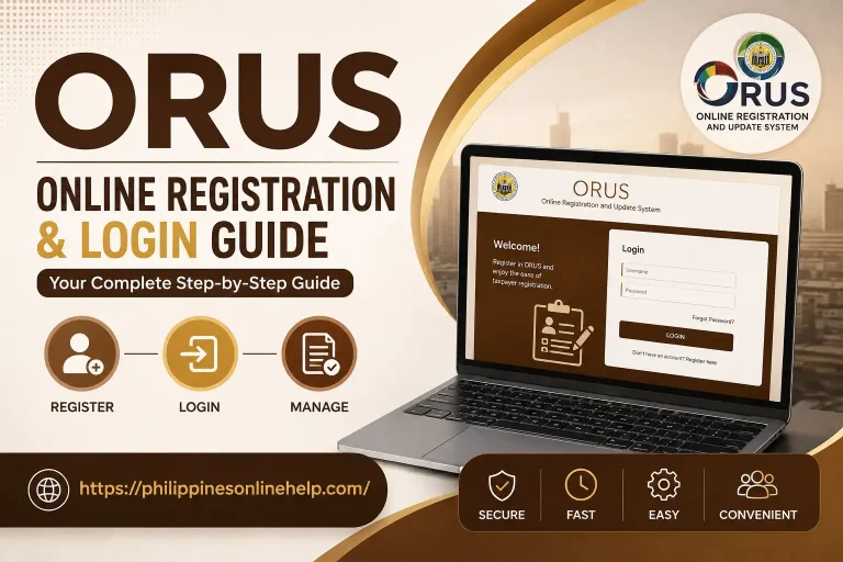 ORUS Online Registration and Login Guide with step-by-step registration, login, and account management instructions