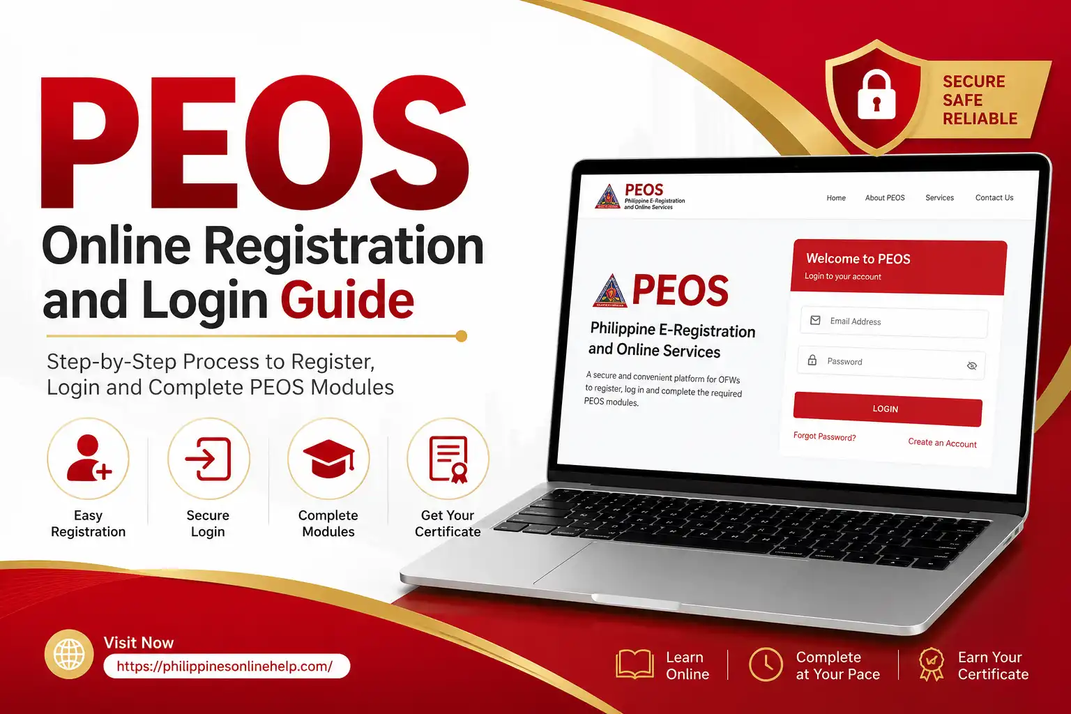PEOS online registration and login guide